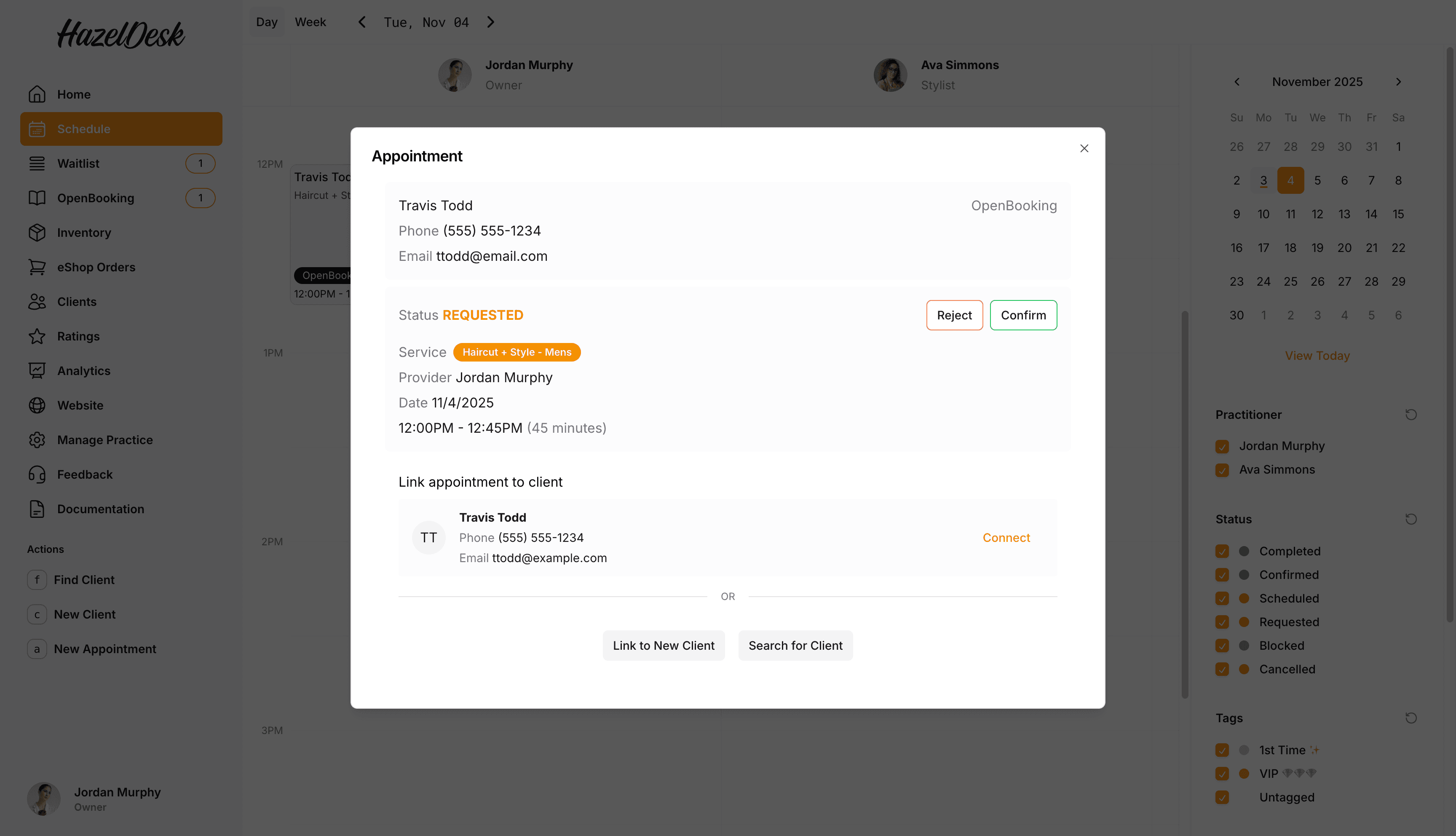 viewing requested OpenBooking appointment